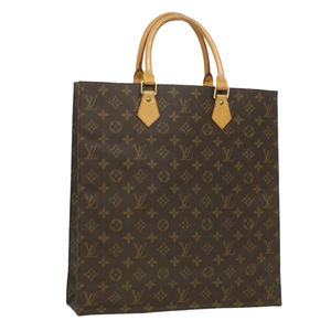LOUIS VUITTON Monogram Sac Plat Hand Bag M51140 LV Auth rd4326